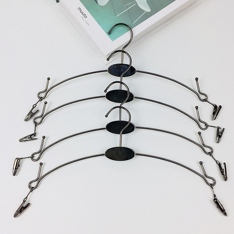 Colored Metal Lingerie Hanger With Clip , Bra Hanger and Underwear Briefs Underpant Display Hangers Free Shipping QW8944