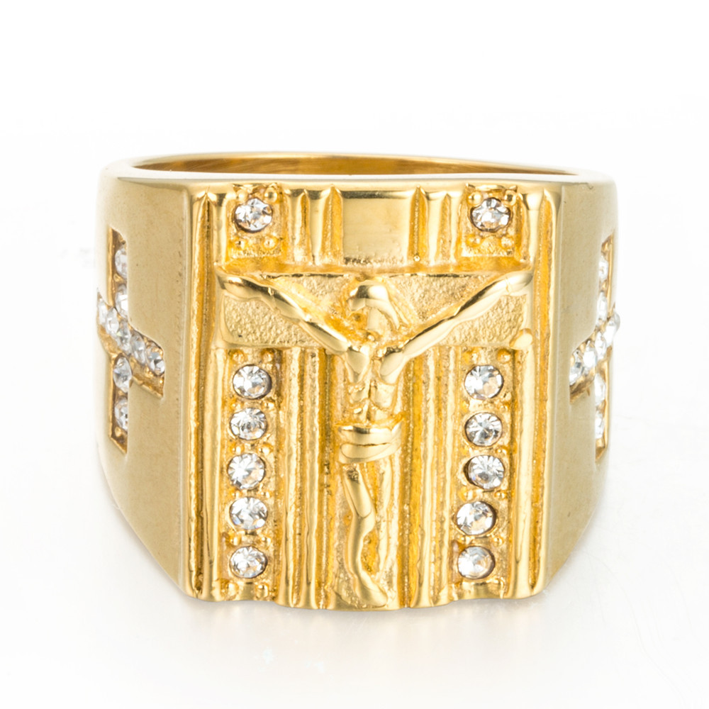 24k gold color Hip Hop Holy Cross Signet Ring Prayer Christian Jesus Gold Rings White Cub Zirconia Wedding Finger Ring for men
24k gold color Hip Hop Holy Cross Signet Ring Prayer Christian Jesus Gold Rings White Cub Zirconia Wedding Finger Ring for men