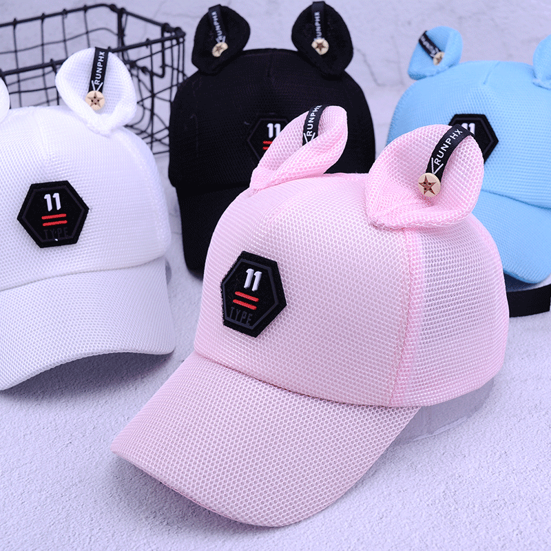 Summer children's thin sun hats 3-8T baby baseball caps children's caps with lovely rabbit ear kids adjustable mesh hats 4 colors, Mix colors 
Summer children's thin sun hats 3-8T baby baseball caps children's caps with lovely rabbit ear kids adjustable mesh hats 4 colors, Mix colors