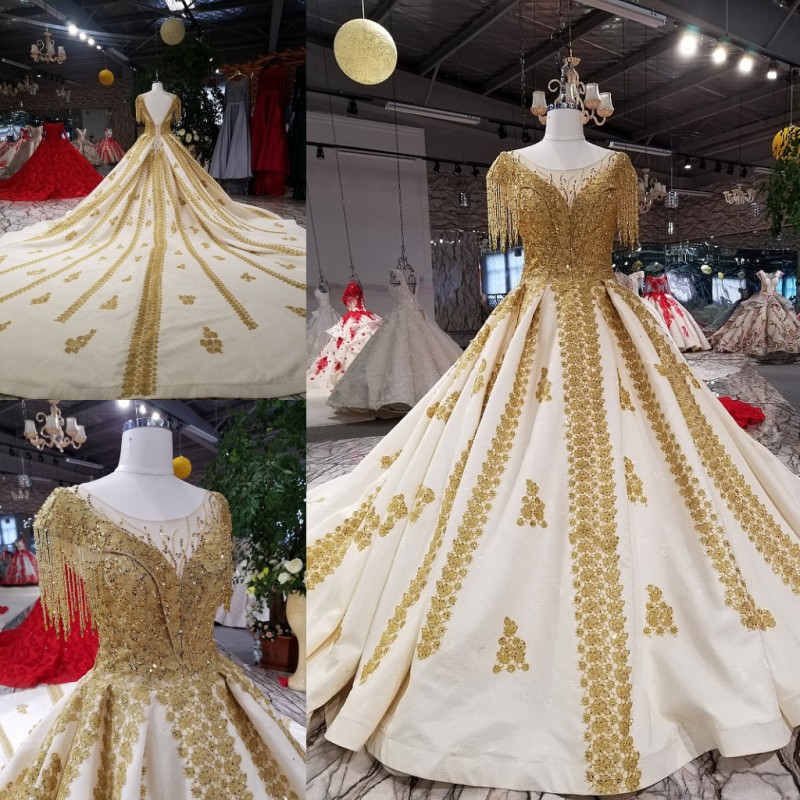 Elegant Ivory/Gold Satin Scoop Applique Beads Ball Gown Wedding Dresses Bridal Dresses Events Dresses Custom Size 6 8 10 12 W307087, Same as image
Elegant Ivory/Gold Satin Scoop Applique Beads Ball Gown Wedding Dresses Bridal Dresses Events Dresses Custom Size 6 8 10 12 W307087, Same as image