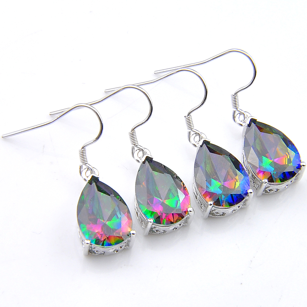 10 Pairs/Lot Luckyshine Fire Mystic Crystal Rainbow Zircon 925 Sterling Silver Russia American Australia Wedding Dangle Earrings
10 Pairs/Lot Luckyshine Fire Mystic Crystal Rainbow Zircon 925 Sterling Silver Russia American Australia Wedding Dangle Earrings