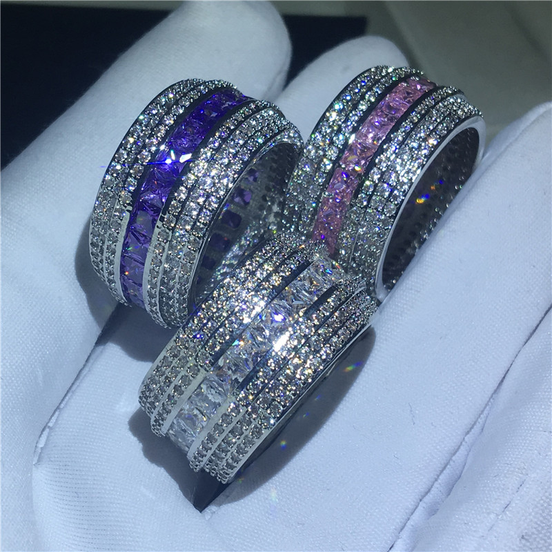 3 colors Luxury ring White Gold Filled 7 Rows zircon Cz Anniversary wedding band rings for women Bridal Finger Jewelry
3 colors Luxury ring White Gold Filled 7 Rows zircon Cz Anniversary wedding band rings for women Bridal Finger Jewelry