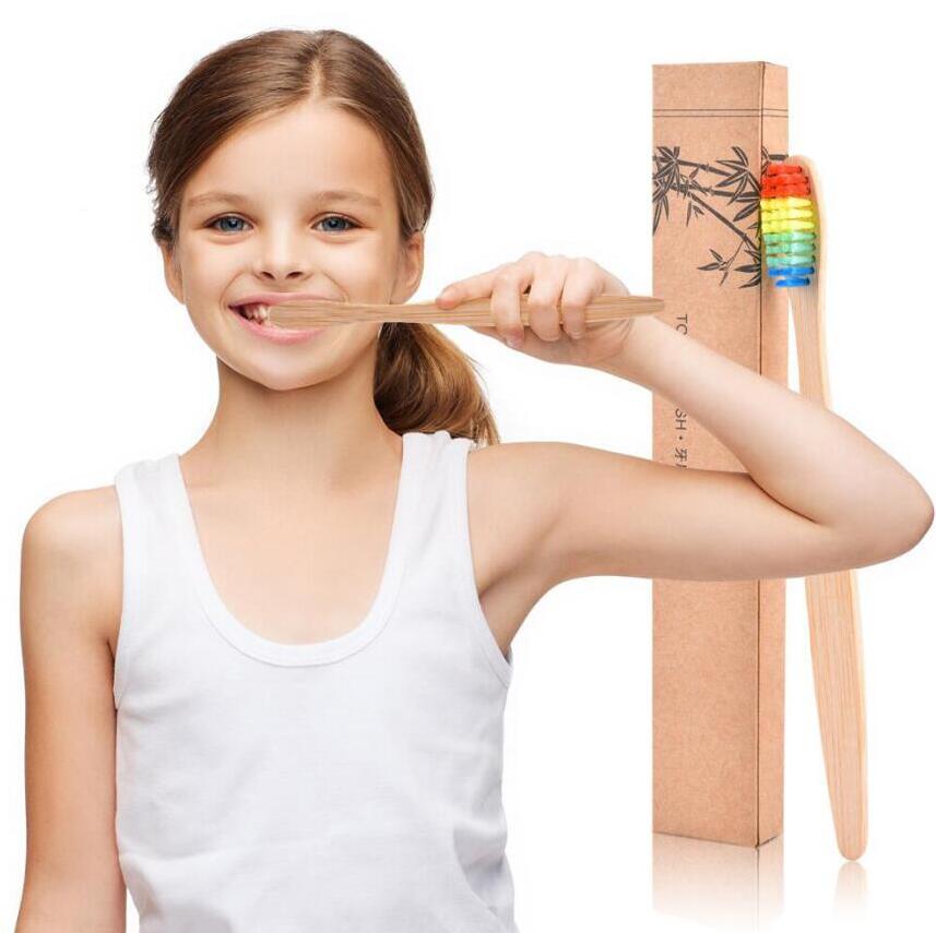 Colorful Head Bamboo Toothbrush Environment Wooden Rainbow Bamboo Toothbrush Oral Care Soft Bristle Charcoal Travel Kit Tooth Brush gift
Colorful Head Bamboo Toothbrush Environment Wooden Rainbow Bamboo Toothbrush Oral Care Soft Bristle Charcoal Travel Kit Tooth Brush gift