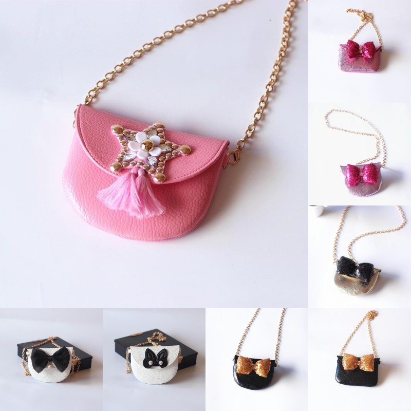 Children Handbag For Girl Coin Purse Sequins Shoulder PU Leather Bags Metal Chaina bags Kid gold bow Messenger Bag, Mix color
Children Handbag For Girl Coin Purse Sequins Shoulder PU Leather Bags Metal Chaina bags Kid gold bow Messenger Bag, Mix color