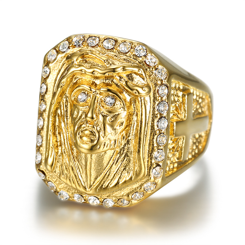 Hip hop size 7 to 14 316L Stainless Steel with A +++ zircon Christianity Catholic Church Jesus Exorcism Golden Cross Ring
Hip hop size 7 to 14 316L Stainless Steel with A +++ zircon Christianity Catholic Church Jesus Exorcism Golden Cross Ring