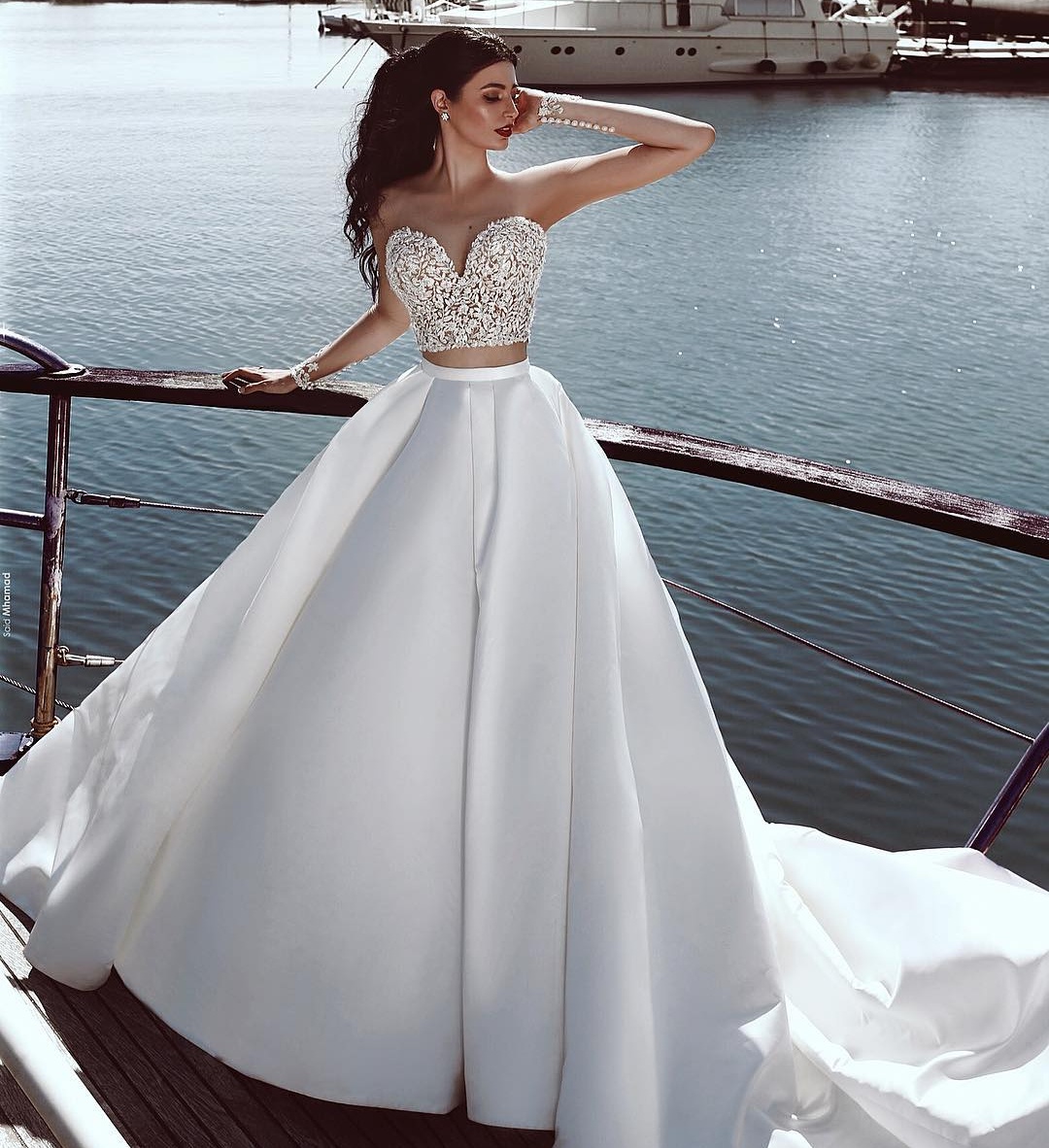 Stunning Two Pieces Beach Wedding Dresses Sheer Sweetheart Neck A Line Backless Boho Bridal Gowns Sweep Train Beaded Vestido De Novia, White
Stunning Two Pieces Beach Wedding Dresses Sheer Sweetheart Neck A Line Backless Boho Bridal Gowns Sweep Train Beaded Vestido De Novia, White