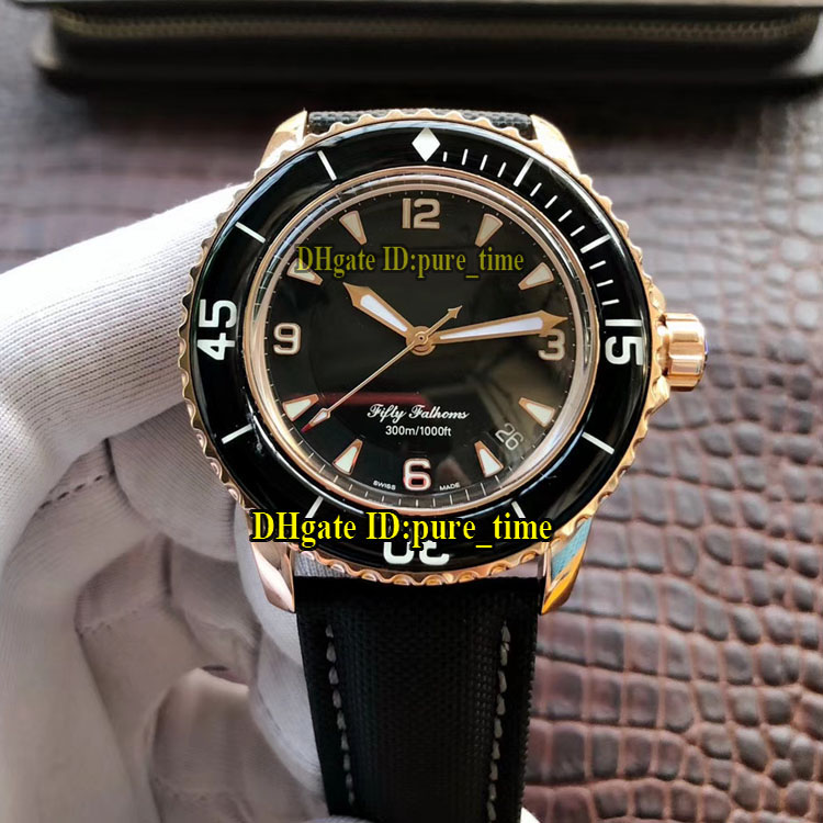 50 Fathoms 5015-3630-52 Black Dial Japan Miyota 8215 Automatic Fifty Fathoms Mens Watch Sapphire Leather Strap Rose Gold Ceramic New Watches, Jb46d4
50 Fathoms 5015-3630-52 Black Dial Japan Miyota 8215 Automatic Fifty Fathoms Mens Watch Sapphire Leather Strap Rose Gold Ceramic New Watches, Jb46d4