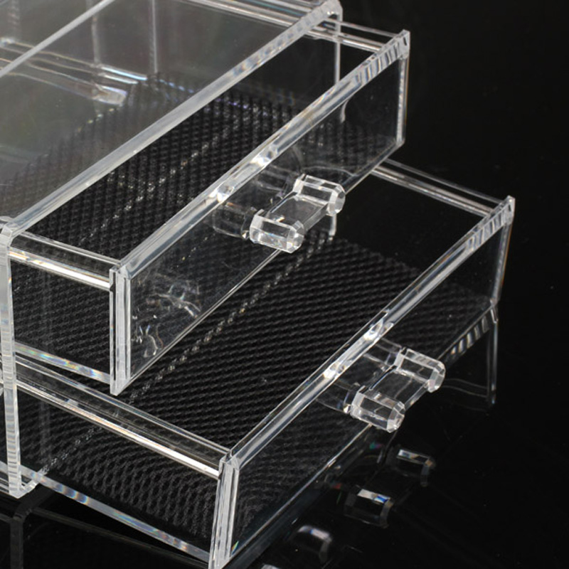 Acrylic Makeup Organizer Cosmetic Organizer Makeup Storage Drawers Brush Holder Maquillage Jewelry Storage Box