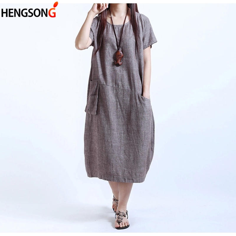 6XL Chinese Style Women's Dress Female Ladies Oversize Dress Plus Size Women O-Neck Loose Linen With Pockets AY906635, Red
6XL Chinese Style Women's Dress Female Ladies Oversize Dress Plus Size Women O-Neck Loose Linen With Pockets AY906635, Red