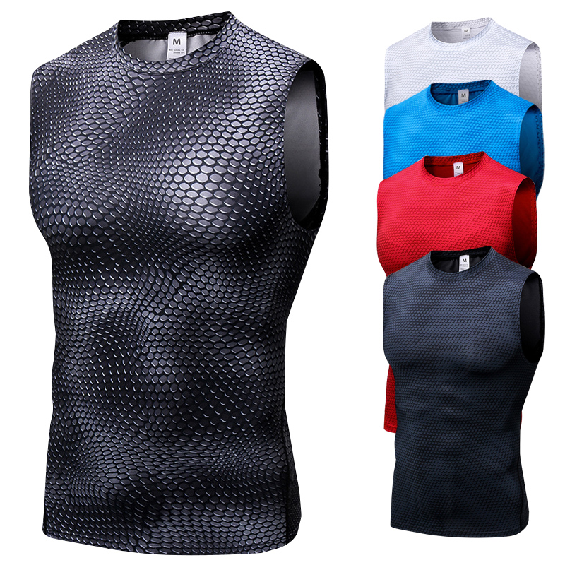 5 Colors 2018 High Elastic Men's Compression Tights Gym Tank Top Quick Dry Sleeveless Sport Shirt Mens Vest Sport Tee Cool Running Vest, White;black
5 Colors 2018 High Elastic Men's Compression Tights Gym Tank Top Quick Dry Sleeveless Sport Shirt Mens Vest Sport Tee Cool Running Vest, White;black