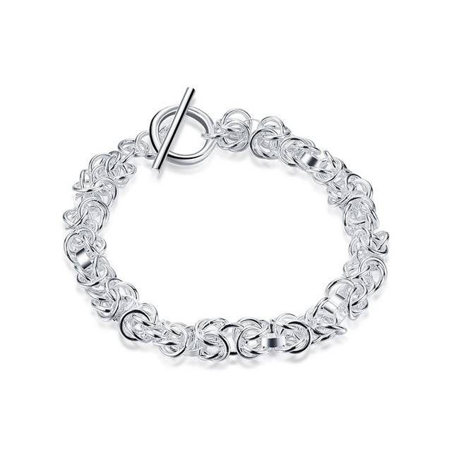 Faucet TO Bracelet sterling silver plated bracelet ; Free shipping men and women 925 silver bracelet SPB033