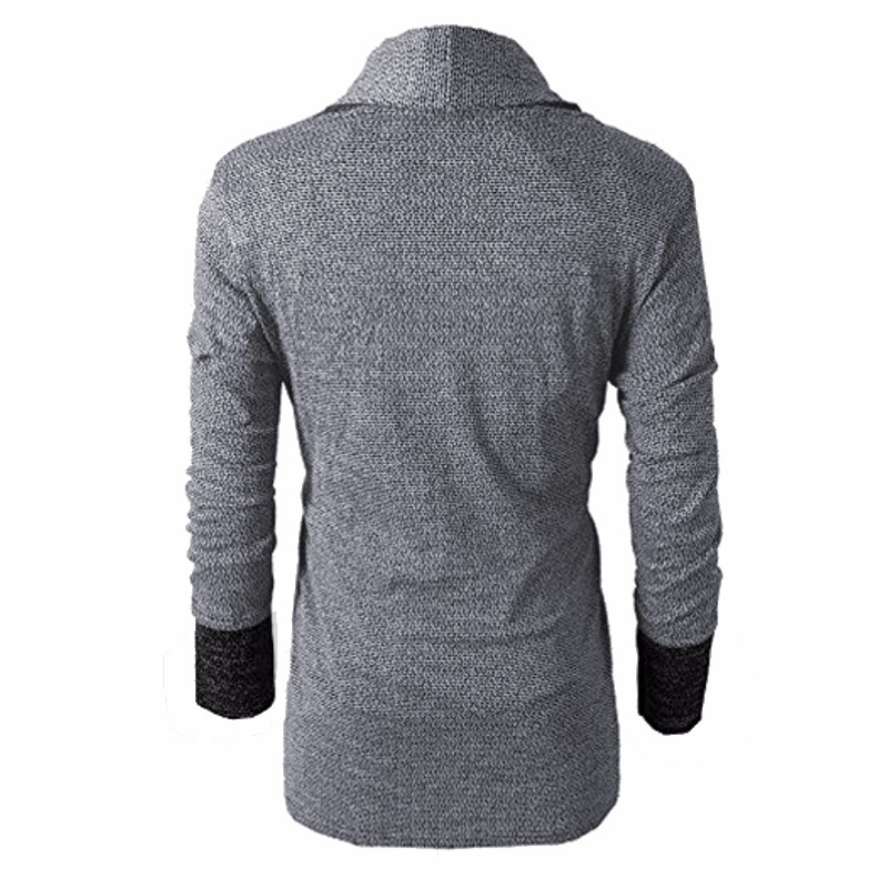 Brand Knitted Cardigans Sweater Men Shawl Collar Long Sleeve Open Front Pull Homme Casual Splicing Autumn Winter Knitwear1