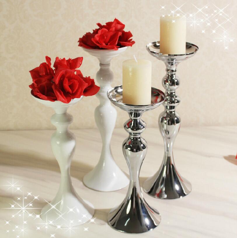 Wedding Flower Ball Holder Candle Holders Stand Display Wedding Table Decor Accessories Centerpieces Candlestick, White