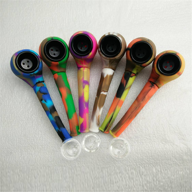2018 New Mini Portable Silicon Pipe With Glass Bowl Tobacco Smoking Pipe Length 11.5cm Silicon Hand Spoon Pipe Rig Hookah Bongs
2018 New Mini Portable Silicon Pipe With Glass Bowl Tobacco Smoking Pipe Length 11.5cm Silicon Hand Spoon Pipe Rig Hookah Bongs