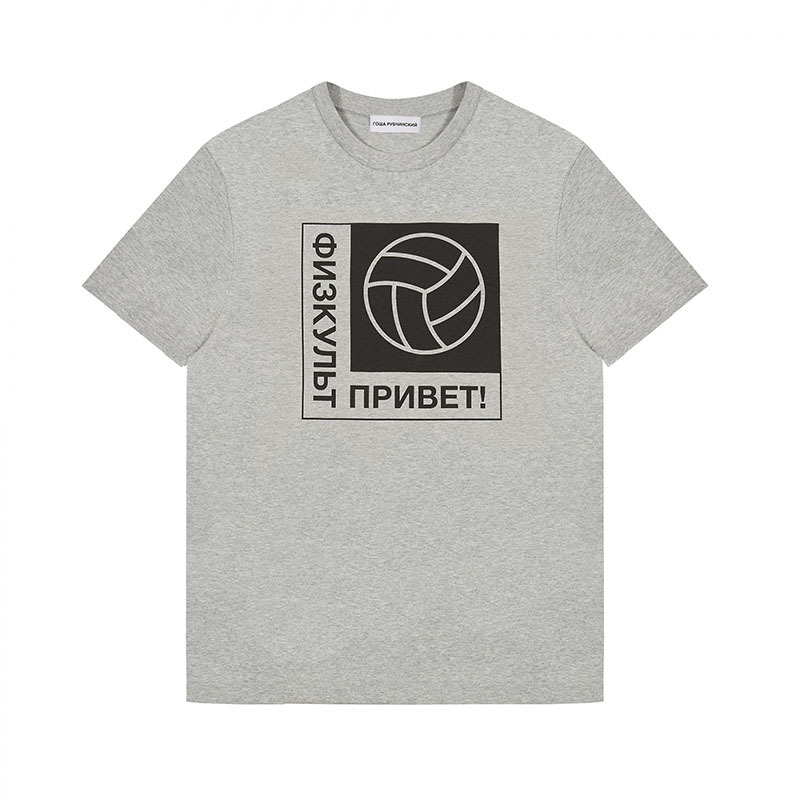 Men Women Gosha Volleyball Printed Casual Designer Tshirts Summer Male Female Crew Neck Short Sleeve Tops Solid Color Tees AAA Discount for in-store p