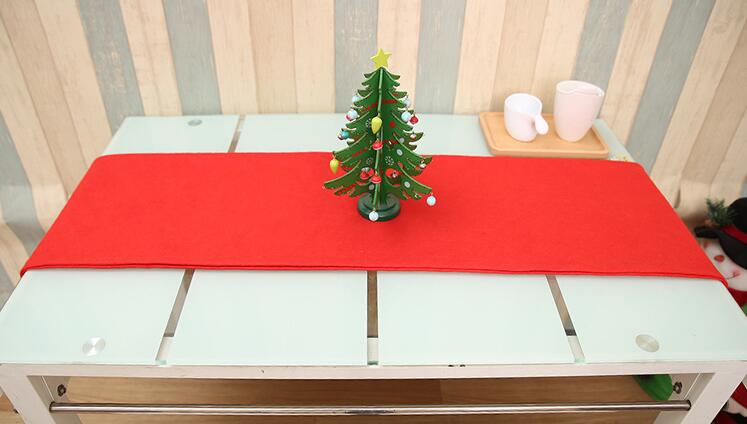 Christmas Table Runner Mat Tablecloth Christmas Flag Home Party Decor Red Table Runners Tablecloths Party Decoration Table Runner