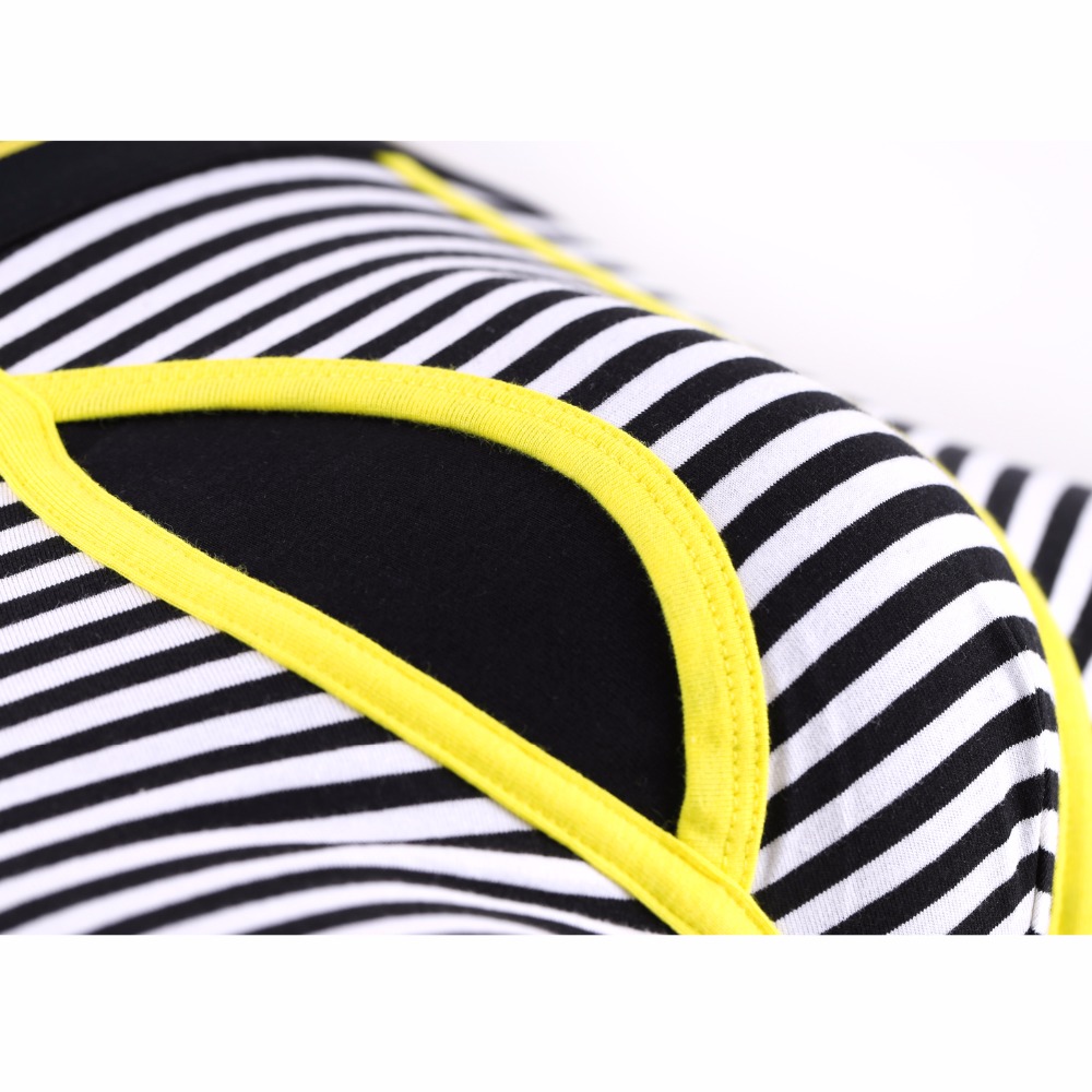 IYUNYI 3Pcs\lot Men Long Boxer Cotton Striped Boxer Shorts Men Underwear Mid Waist Underpants Long Leg Shorts