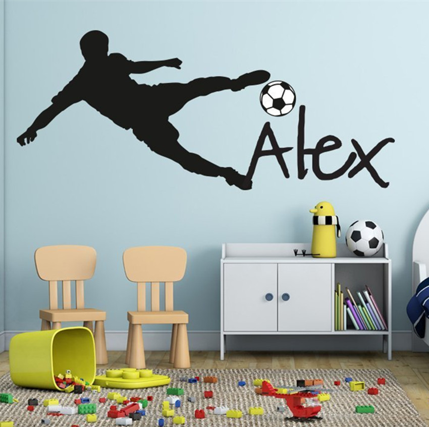 Football Soccer Ball Personalized Name Vinyl Wall Decal Sticker Art Children Wall Sticker Kids Room Decor Home Decoration Y-91
Football Soccer Ball Personalized Name Vinyl Wall Decal Sticker Art Children Wall Sticker Kids Room Decor Home Decoration Y-91