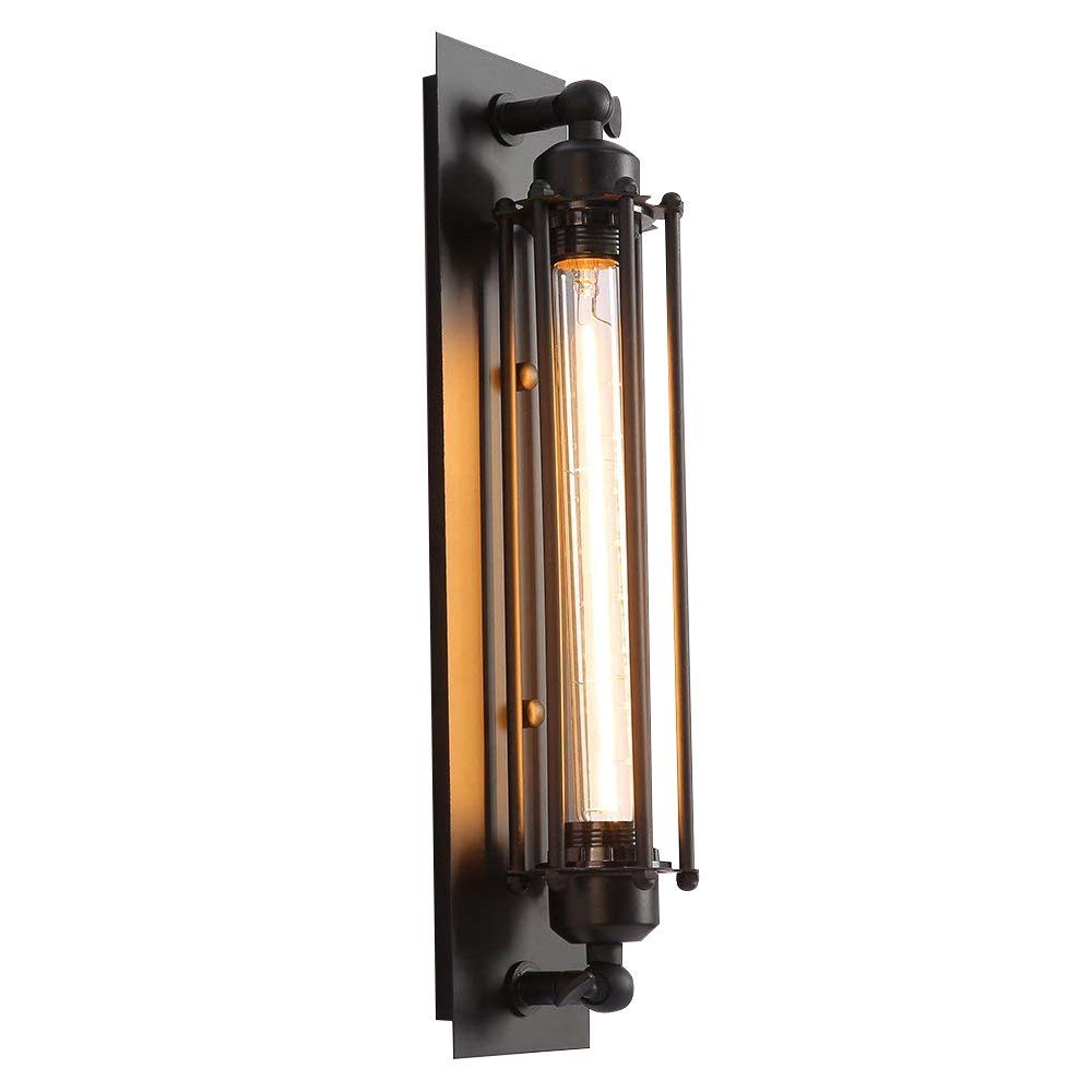 Retro Wall Lamp Vintage Industrial Wrought Iron Wall Light Sconce with T300 Bulb for Restaurant Living Room Bathroom,Black
Retro Wall Lamp Vintage Industrial Wrought Iron Wall Light Sconce with T300 Bulb for Restaurant Living Room Bathroom,Black