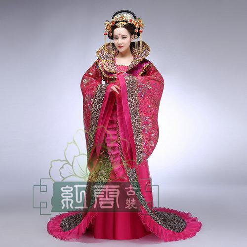 Women's stand collar the noble temperament trailing dress the queen of the tang dynasty clothing Chinese ancient costume hanfu Dress