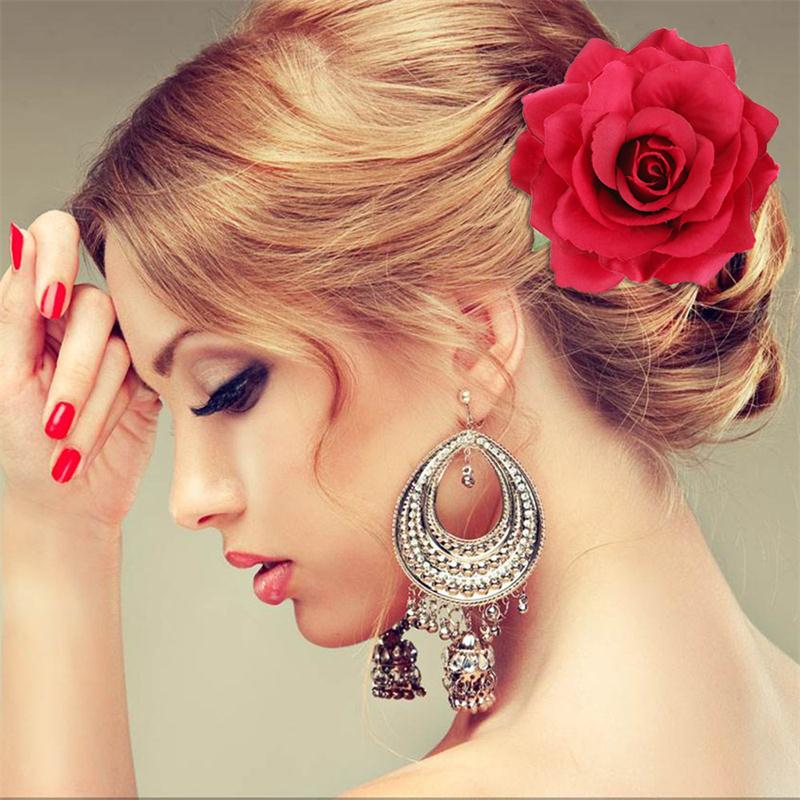 Bridal Rose Flower Hairpin wedding Bridesmaid Hair Clip Wedding big flower hair barrettes Hair Band Accessories
Bridal Rose Flower Hairpin wedding Bridesmaid Hair Clip Wedding big flower hair barrettes Hair Band Accessories