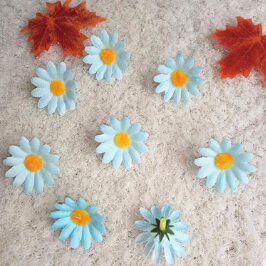 Lovely small real touch daisy silk flowers chrysanthemum sunflowers artificial flowers silk head flowers for patry decoration
