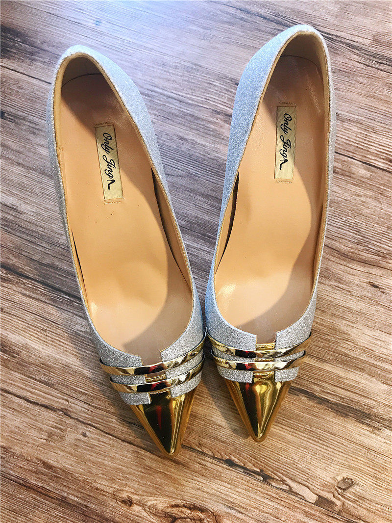 Free shipping real photo genuine leather Silver Glitter Point toe lady high heel shoes pump size 33-43 12cm 10cm bride wedding shoes, Silver 12cm
Free shipping real photo genuine leather Silver Glitter Point toe lady high heel shoes pump size 33-43 12cm 10cm bride wedding shoes, Silver 12cm