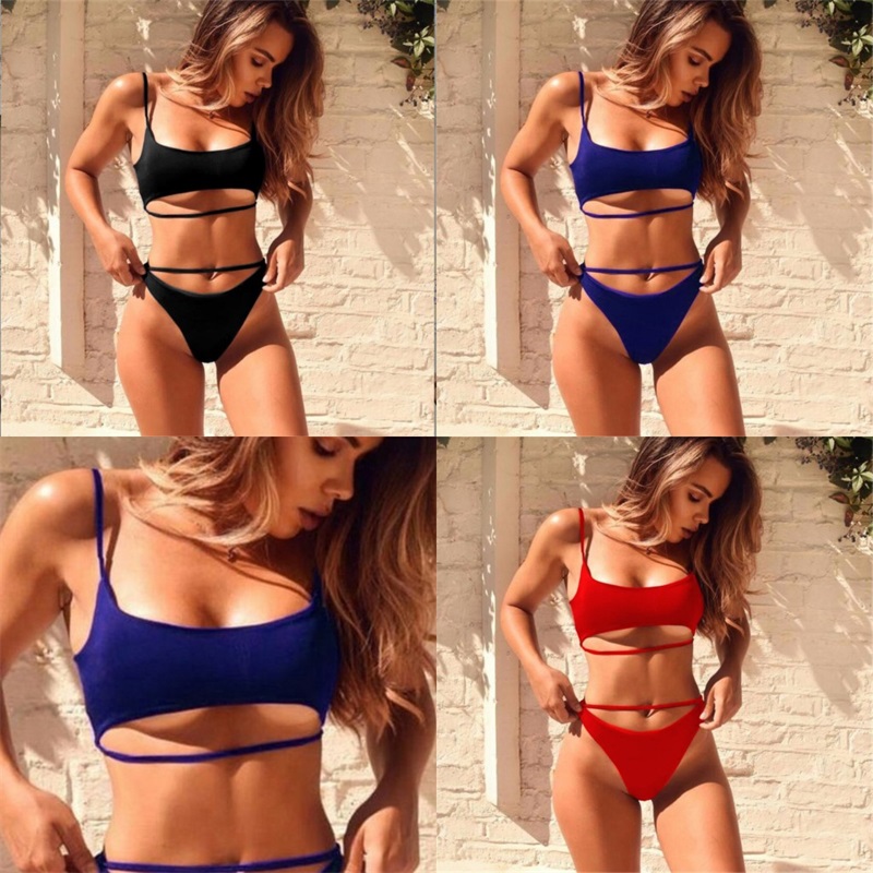 Lady Swimsuit Swimwear Woman Bikini Femme Two Piece Suits Pure Color Sexy Adult With Chest Cushion Hot Sale 24al V
Lady Swimsuit Swimwear Woman Bikini Femme Two Piece Suits Pure Color Sexy Adult With Chest Cushion Hot Sale 24al V