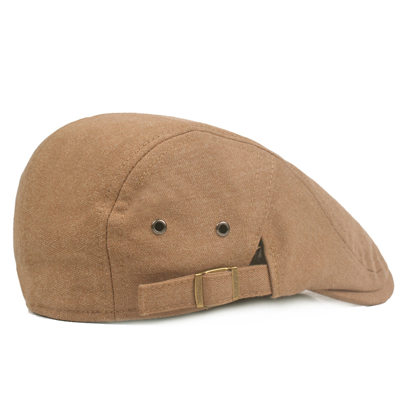 Leisure British Men Beret Wool Felt Newsboy Caps Solid European US Peaked Cabbie Cap Driving Casquette Forward Hats for Male