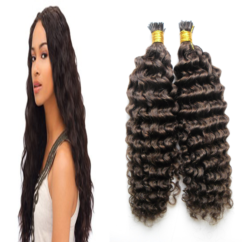 100pcs Kinky Curly keratin tip Human hair extension 1g/s Curly Keratin I Tip Hair Extensions 100g remy fusion hair extensions 10"-24"