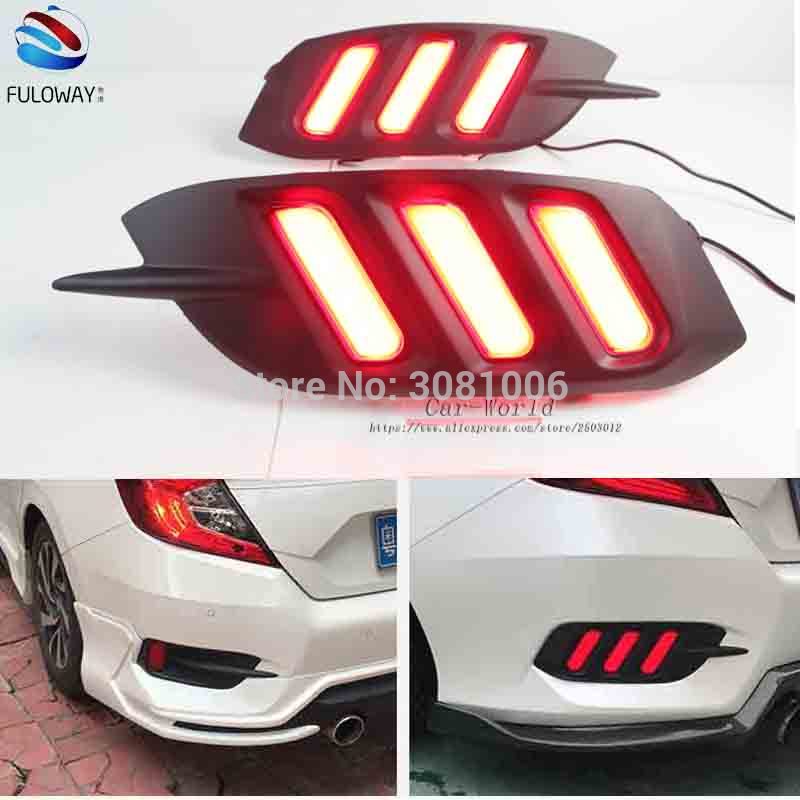 For Honda Civic 10th 2016 2017 LED Tail Light Assembly Brake DRL Daytime Running Lights Multi-functions Rear Bumper Brake Lights, For civic
For Honda Civic 10th 2016 2017 LED Tail Light Assembly Brake DRL Daytime Running Lights Multi-functions Rear Bumper Brake Lights, For civic