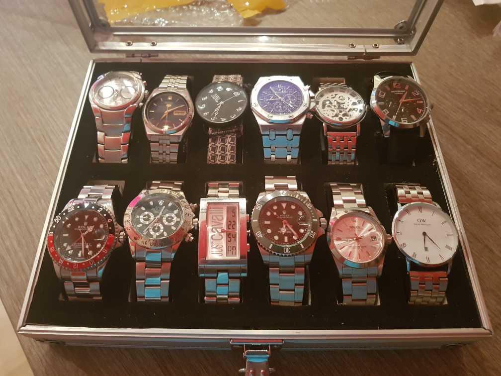 Watch Boxes Cases Wrist Display Holder Box Aluminium Container 12 Grid Jewelry Storage Organizer Case Quality1