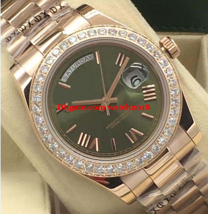 Luxury Watch 5 Style 18K Rose Gold Diamond Bezel 41mm Roman Dial Automatic Fashion Men's Watch Wristwatch 
Luxury Watch 5 Style 18K Rose Gold Diamond Bezel 41mm Roman Dial Automatic Fashion Men's Watch Wristwatch