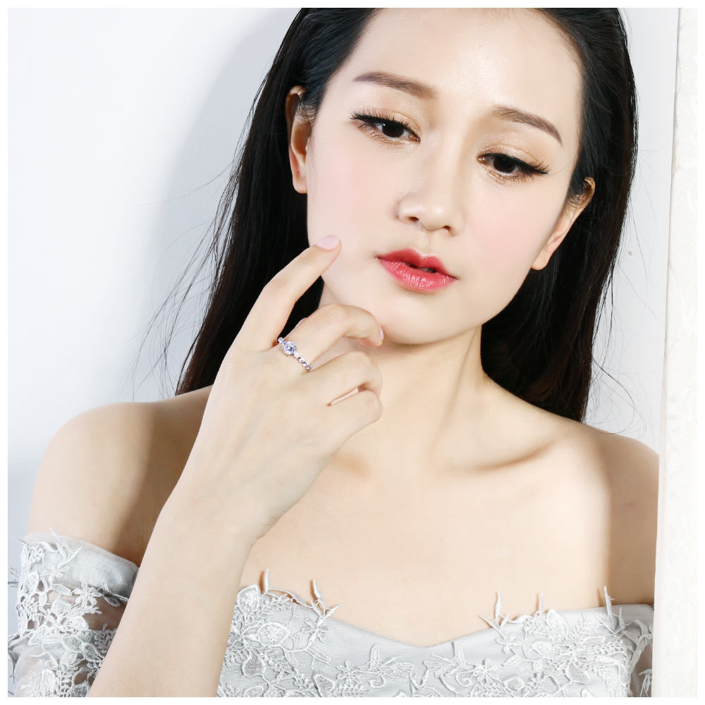 DreamCarnival 1989 New Wedding Party White Cubic Zircon Jewelry Design Silver Ring for Women Girl Friend Anillos Mujer SJ22546