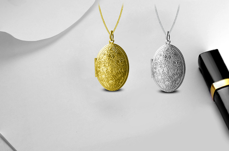 Vintage Photo Locket Necklace 925 Silver Plated Jewelry Pendant Necklace Women Gift Free Shipping