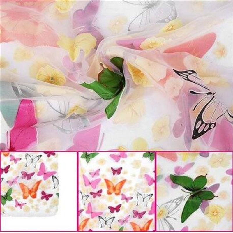 Wholesales !! Romantic Butterfly Transparent Curtains Tulle 1x2m for Casement And Door Sheer Curtains
