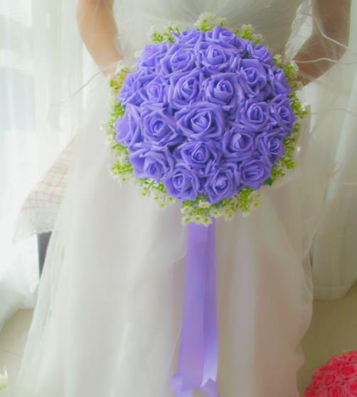 Rose Flower Bridal Bouquet buque noiva branco Pink White Bridesmaid Wedding Bouquet de mariage Bruidsboeket