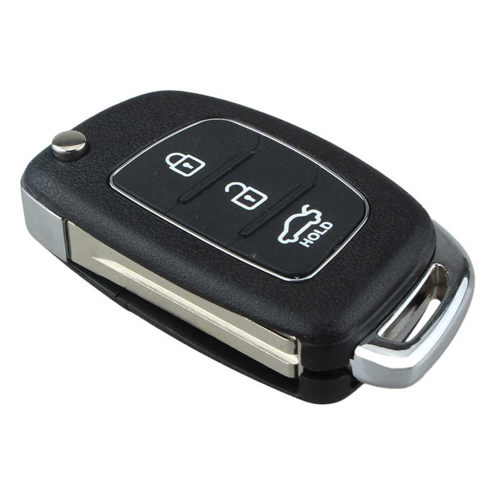 3Buttons Flip Key Shell for Car HYUNDAI ix45 Santa Fe Remote Key Case Fob6720863