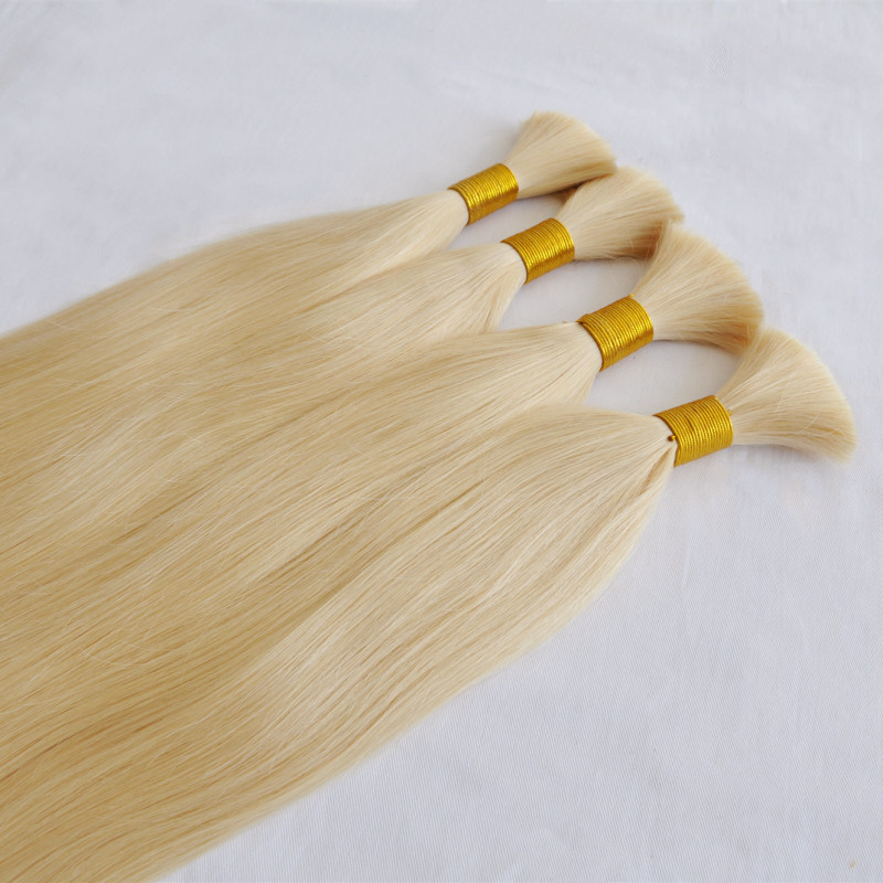 blonde color 613 brazilian braiding bulk hair no weft 100gram lot straight wave human hair bulk for braiding buy 3lot get 1pcs free