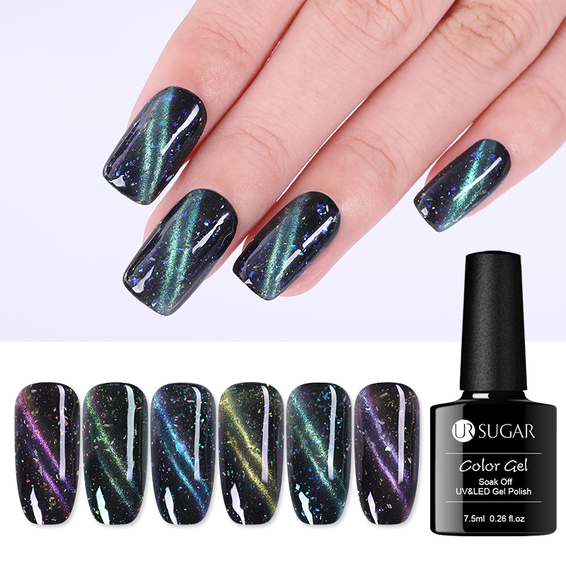 UR SUGAR Luminous Magnetic Cat Eye Gel Nail Polish Glitter Semi Permanent Soak Off UV Gel Polish 7.5ml Manicure Design, Magnet stick
UR SUGAR Luminous Magnetic Cat Eye Gel Nail Polish Glitter Semi Permanent Soak Off UV Gel Polish 7.5ml Manicure Design, Magnet stick
