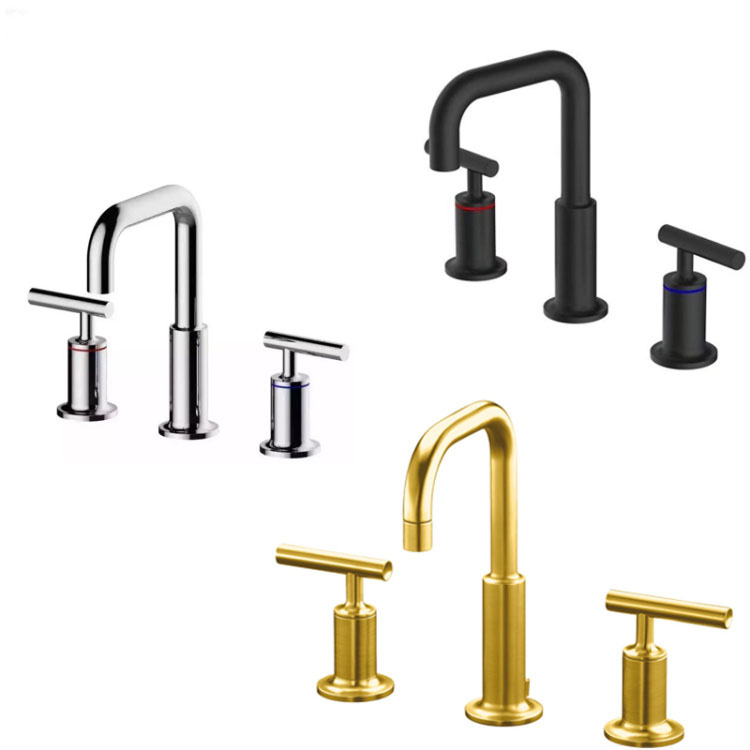 basin faucet Solid Brass chrome or gold or black 3 Pcs gold Faucet Set 2 Handles Sink Basin Faucet, Tap BF022-G
basin faucet Solid Brass chrome or gold or black 3 Pcs gold Faucet Set 2 Handles Sink Basin Faucet, Tap BF022-G