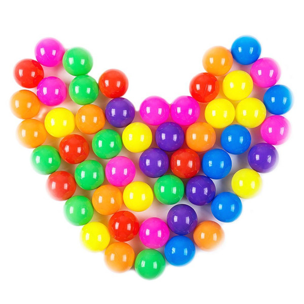 100pcs Colorful Fun Balls Soft Plastic Ball Pit Balls Baby Kids Tent Swim Toys Ball 55CM Colours