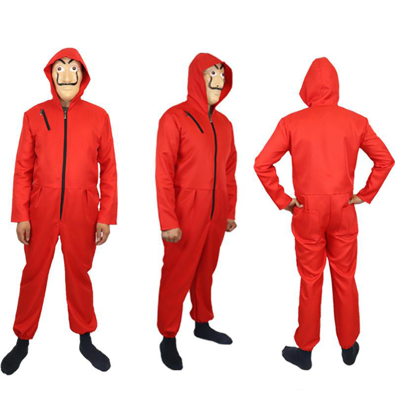 Salvador Dali Movie Costume Money Heist The House of Paper La Casa De Papel Cosplay Halloween Party Costumes with Face Mask, Red
Salvador Dali Movie Costume Money Heist The House of Paper La Casa De Papel Cosplay Halloween Party Costumes with Face Mask, Red