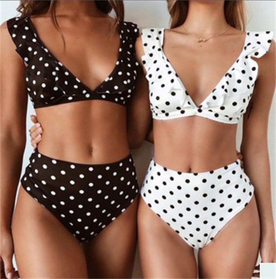 women swimsuit polka dot bikini set summer swimwear sexy girl bathingsuit beachwear two piece high waist XL bikini, White;black
women swimsuit polka dot bikini set summer swimwear sexy girl bathingsuit beachwear two piece high waist XL bikini, White;black