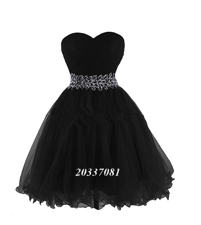 Royal Blue Tulle Short Homecoming Dresses Plus Size Beaded Crystals Graduation Gown Prom Cocktail Party Gown QC1165