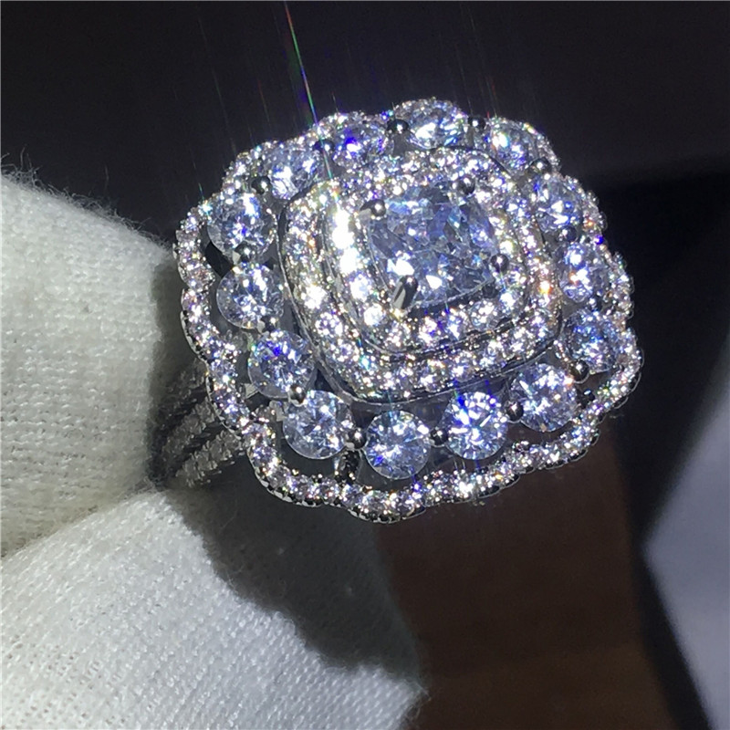 Luxury Court Style Flower ring White Gold Filled Engagement wedding band rings for women 5A zircon crystal femlae Bijoux
Luxury Court Style Flower ring White Gold Filled Engagement wedding band rings for women 5A zircon crystal femlae Bijoux