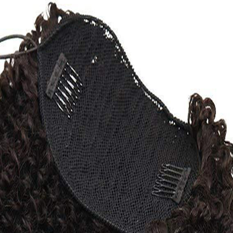 Kinky Curly Hair 1PC 100g Pieces 14-24inch High Fashion Ponytail Remy Human Hair Clip Extensions