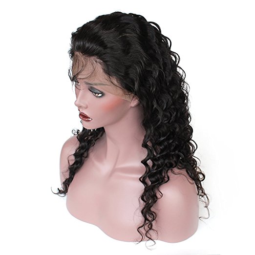 Brazilian deep wave Human Hair wigs 13x4 pre plucked 360 Lace Frontal Wigs With Baby Hairs Curly full natural Front Wig For Black Women 150% Density D