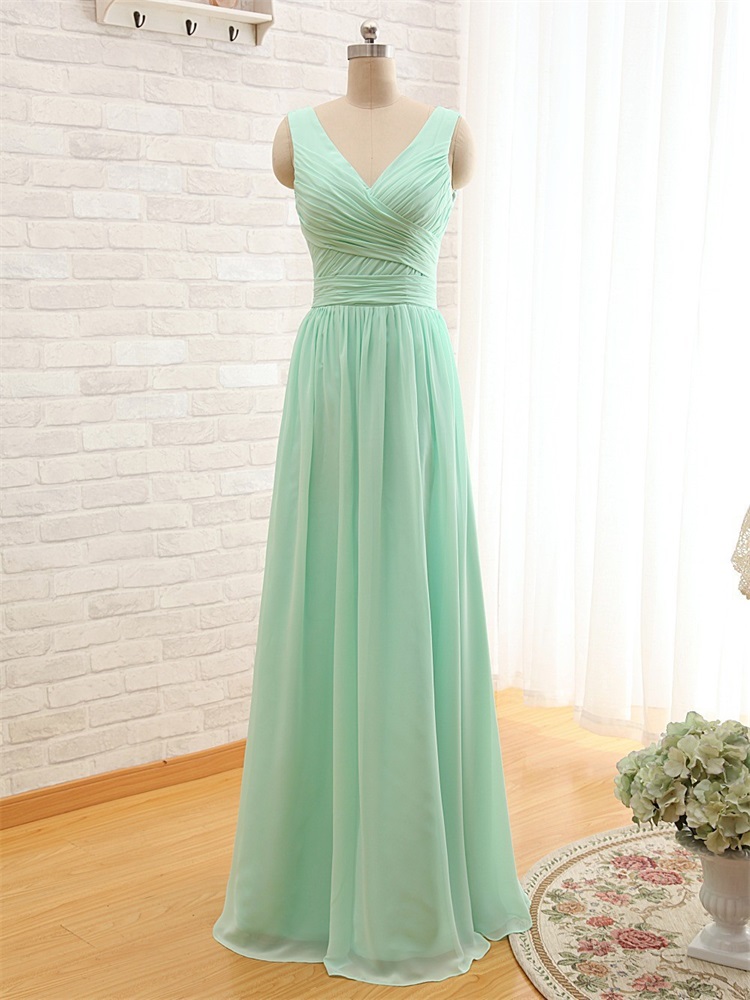 Pleated Chiffon Country Beach Bridesmaid Dresses 2020 Floor Length Wedding Party Dress Brautjungfernkleid Robe demoiselle d'honneur