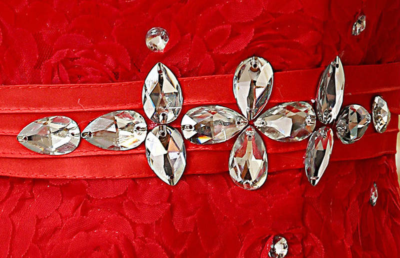 beautiful Vintage Lace Red Wedding Dresses 2021 Long Train Plus Size vestidos de noiva robe de mariage bridal dress Ball Gown